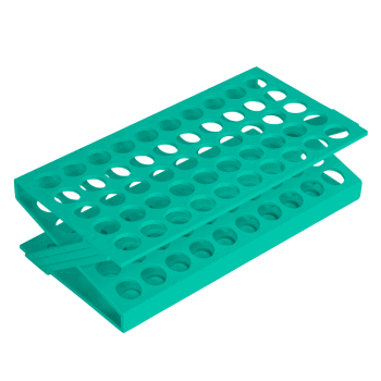 Groen rekje voor reageerbuizen