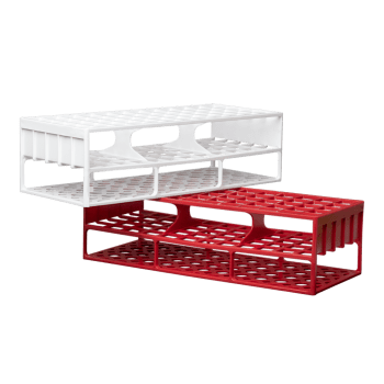 Reageerbuisrek | Rood & Wit | 60 gaten